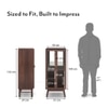 Boisdale Solid Wood Bar Cabinet (Walnut Finish)