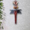 Hawley Red & Grey Handpainted Solid Wood Elephant trunk Wall Shelf by Dioo Fashions
