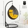 Premium Egg Single Seater 6 Star Swing Chair Yellow