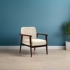 Dado Pebble Solid Wood Lounge Chair in Grey Colour