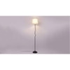 Savannah Off White Fabric Floor Lamp with Black Iron Base
