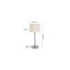 Riggs Off White Fabric Shade Table Lamp with Steel Steel Base