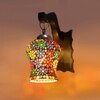 Devansh Solid Wood Electric Wall Light in Brown Colour with Multi Shade Count of 1 Light
