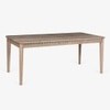 Dune Solid Wood Dining Table in White Colour