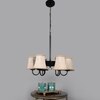 Devansh Dual Black Wallmounted Lamp With Cotton Black Shade