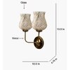 Devansh Metal Electric Wall Light in Gold Colour with Multicolor Shade Count of 2 Lights