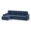 Apollo Sofa (Colour : Lapis Blue, Cushion : Soft, Back Type : High Back, Seating Capacity : Left Aligned 3 Seater + Left Aligned Chaise)