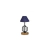 Remington Blue Jute Table lamp with Wood & Iron Base