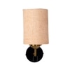 Devansh Metal Electric Wall Light in Black Colour with Beige Shade Count of 1 Light