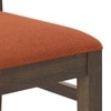 Atlas Solid Wood Dining Chair in Danish Walnut Finish & Burnt Orange Colour - Set of 2