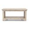 Anokhi Rectangular Solid Wood Coffee Table In Rustic White Finish
