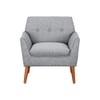 Thomas Fabric Lounge Chair in Grey Color