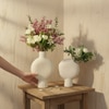 Sunburst Disc Vase Set Cream Color