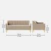 Fame Velvet 3 Seater Sofa in Cream Colour