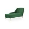 Henz Velvet Chaise Lounger in Green Colour
