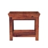 Simple Solid Wood Bedside Table in Teak Finish