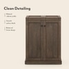 Caledonia Solid Wood Bar Cabinet (Danish Walnut Finish)