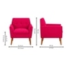Thomas Boucle Fabric Arm Chair in Red Colour