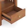 Raynor Solid Wood Bedside Table In Amber Walnut Finish