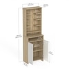 Bluewud Shubh Engineered Wood Prayerut In European Oak & White Finish