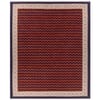 Jaipur Rugs Soft Chevron Wool 8x10 Feet Old Amethyst And Fiery Red Dhurrie Carpet