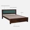 Dhunja Solid Sheesham Wood  King Size  Upholstered  Bed In Provincial Teak Finish