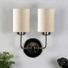 Max Dual Yellow cotton Wall mounted Lamp Steel Base