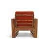 Parson 1 Seater Wooden Sofa In Teak Finish (Lava)
