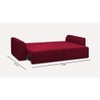 Cacef 3 Seater Pull Out Sofa cum Bed in Maroon Colour