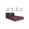 Lavish Engineered Wood Queen  Size Bed With Box Storage (Walnut Finish)