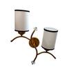 Devansh Metal Electric Wall Light in Gold Colour with White & Black Shade Count of 2 Lights