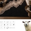 Handmade Natural Wool Area Rug Abstract Canyon Black 9 x 12 Feet Carpet