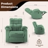 Helios Motorised Recliner Chair for with Rocking Revolving Premium Soft Suede Fabric 1 Seater Chair - Green