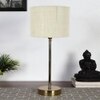 White Jute with Metal Gold Table Lamp