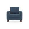 Apollo Neo 1 Seater Fabric Sofa in Lapis Blue Colour (Back Height : Regular, Cushion Type : Hard)