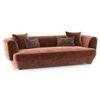 Brie 3 Seater Fabric Sofa In Terracotta Colour