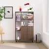 Hexa Engineered Wood Bookshelf Multipurpose Storage Rack in Flower Wenge Colour