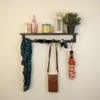 Gregor Wooden Wall Shelf Organiser With Key Holders