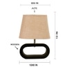 Devansh Beige Jute Table Lamp With Wood Black Base -9