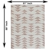 Native Arrowhead Geometric Area Rug Cream Rust 61 x 88
