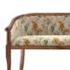 Florence 2 Seater Sofa In Teak Finish with Mustard Floral Colour
