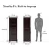 Mateo Solid Wood Bar Cabinet (Mahagony Finish)