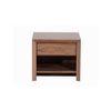Yuko Engineered Wood Bedside Table with One Drawer in Columbia Walnut Finish