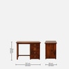 Sheesham Wood Study Table In Scratch Resistant Honey Oak Finish With Drawers
