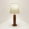 TallBoy Wooden Table Lamp with Brown Base and Premium White Fabric Lampshade