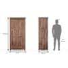 Fidora Solid Wood 2 Door Wardrobe in Teak Finish