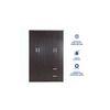 Ren 4 Door Wardrobe with External Drawers in Wenge Finish