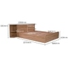 Vienta Engineered Wood Queen  Size Bed With Box Storage (Brentwood Oak Brown Finish)
