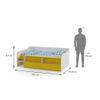 Bumblebee Engineered Wood Box Storage Bed in Yellow Colour