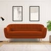 Colam Velvet 3 Seater Sofa in Orange Colour